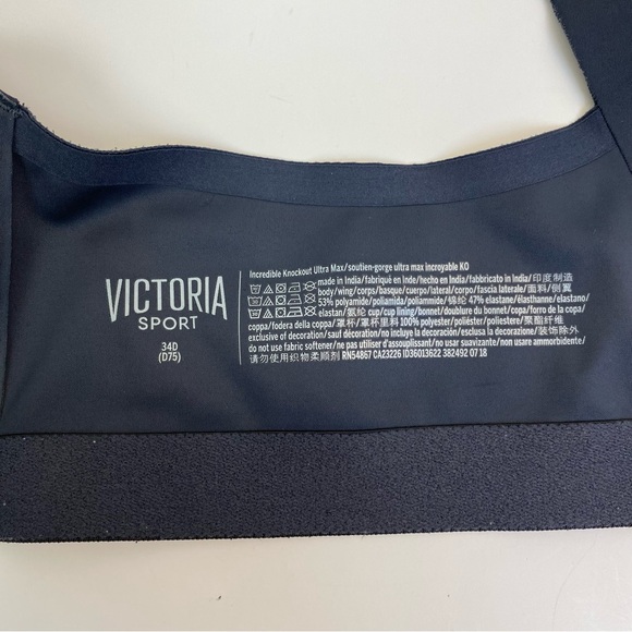 Victorias Secret Sports Bra Incredible Knockout Ultra Max Support Front Zip 34D - Picture 8 of 10